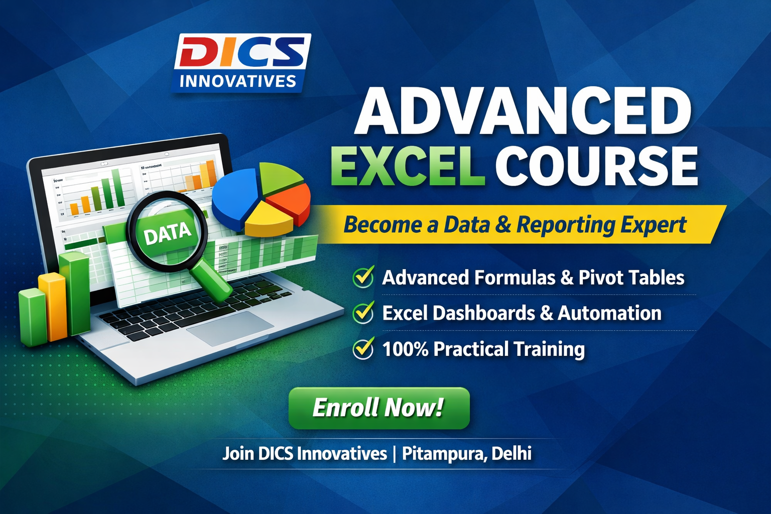 Advanced Excel course in Pitampura