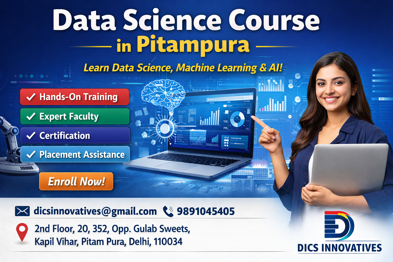 Data Science Course in Pitampura – DICS Innovatives