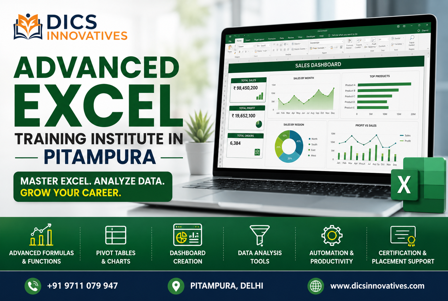 Advanced Excel Institute in Pitampura