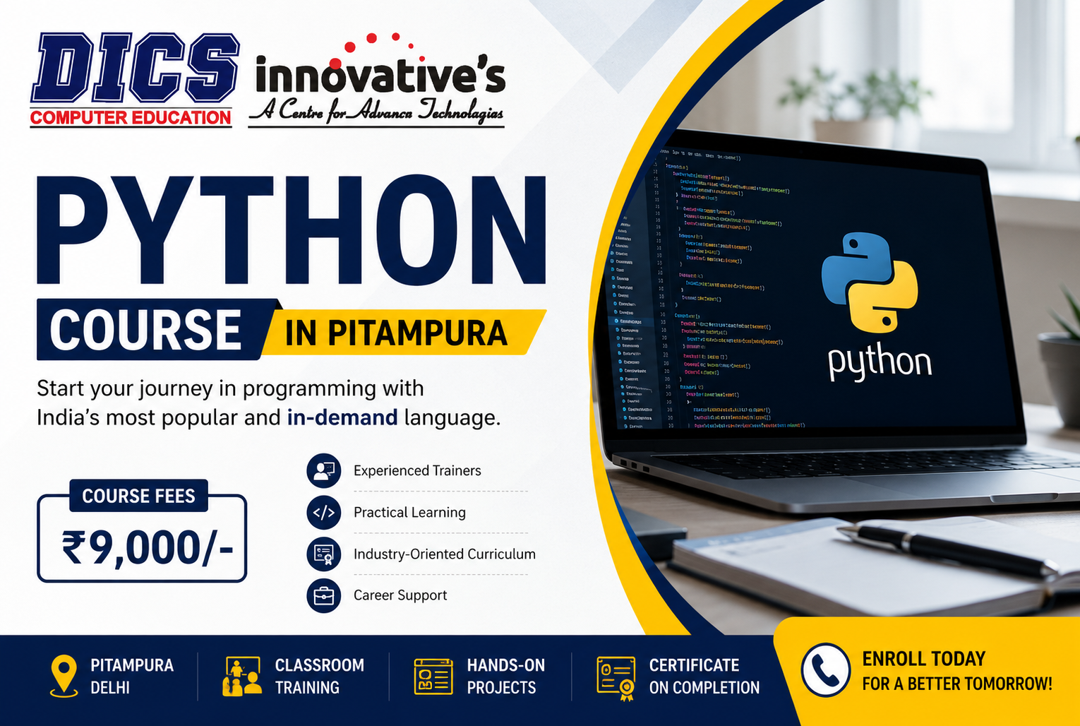 Python Course in Pitampura Fees – Learn Python at DICS Innovatives