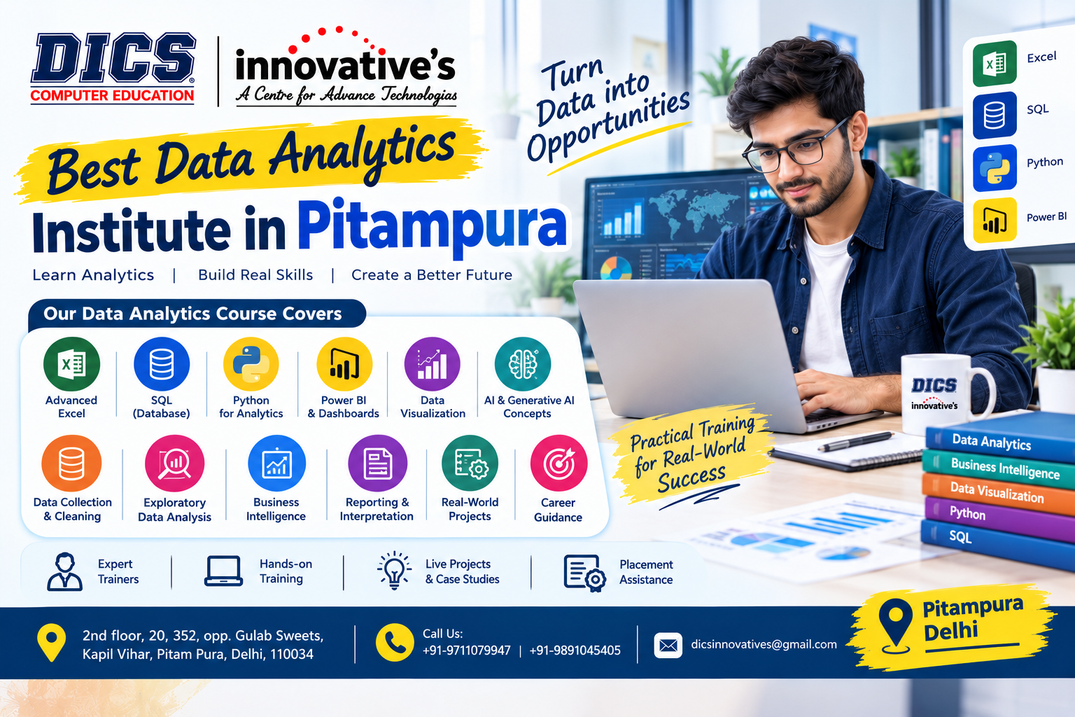 Best Data Analytics Institute in Pitampura with practical training