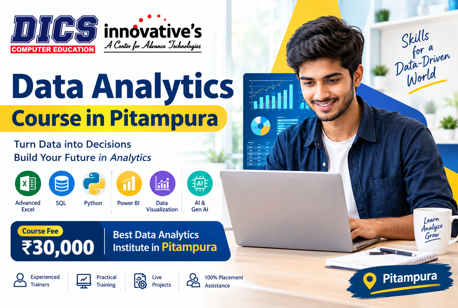 Data Analytics Course fee in Pitampura is ₹30,000
