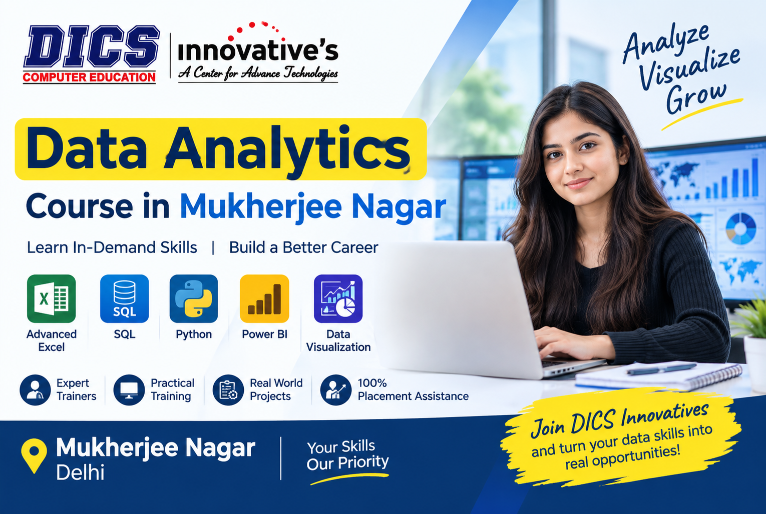 Data Analytics Course in Mukherjee Nagar – DICS Innovatives