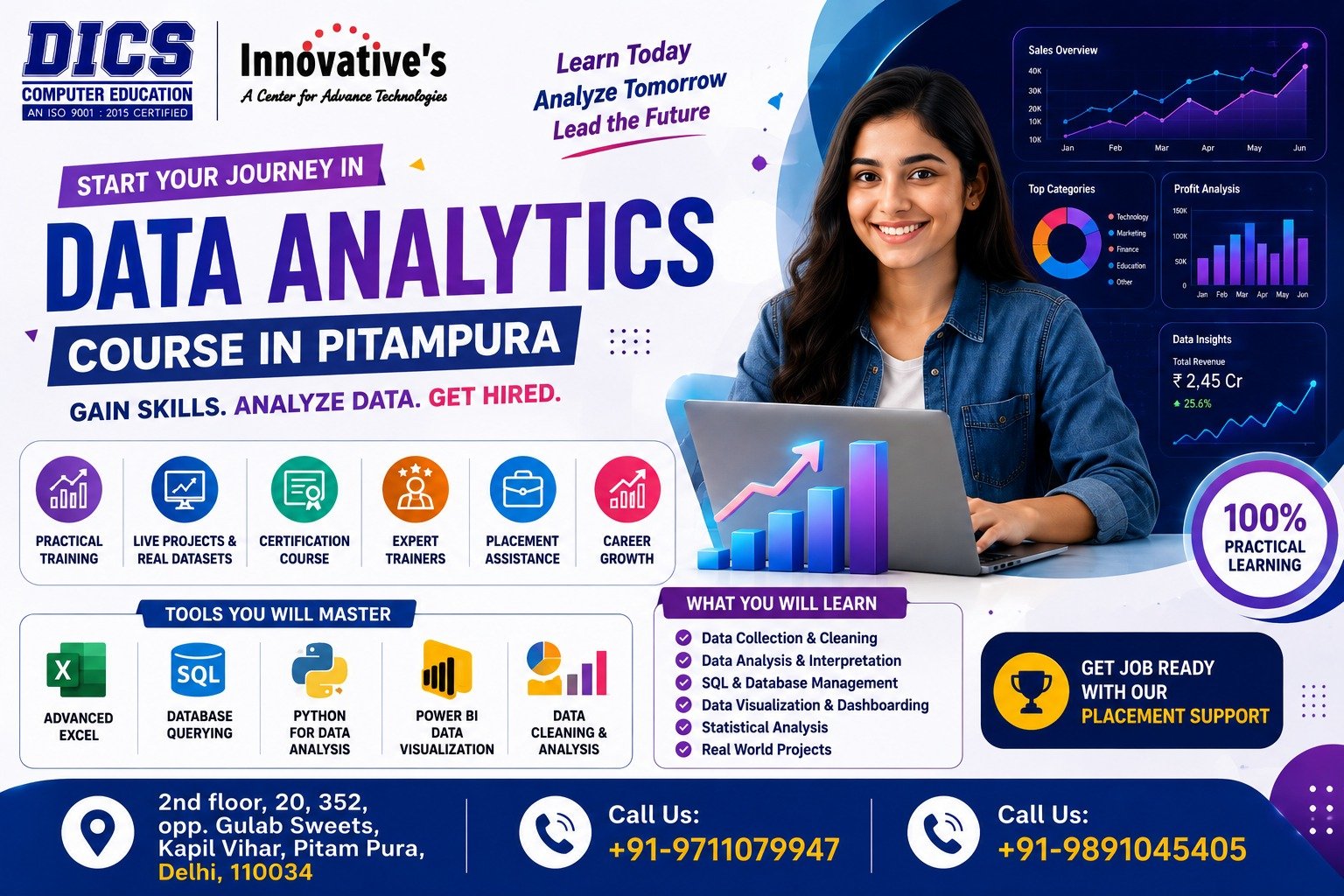 Best Data Analytics Institute in Pitampura for Job Skills